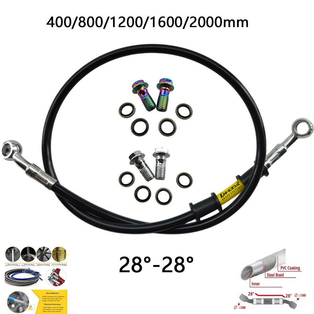 Braided Line - 28 ° -28 ° Zwart Gevlochten