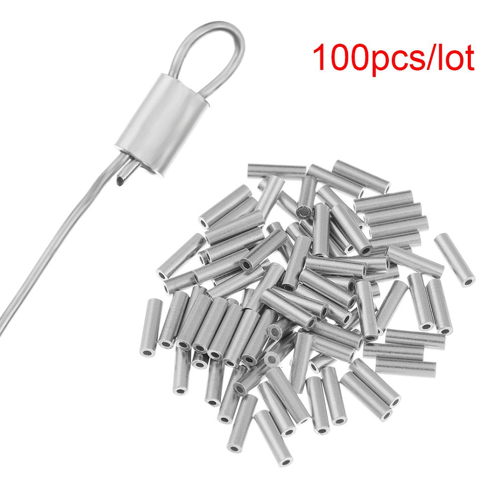 Saltwater Line - 100 Stks/partij 0.8Mm/1.0Mm/1.2Mm/1.4Mm/1.6Mm/1.8Mm Ronde real Aluminium