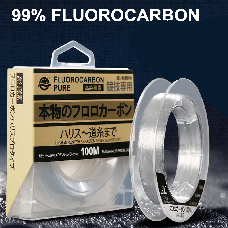 Fluorocarbon Line - 99% Fluorocarbon Vislijn 100M Japanse Geïmporteerde