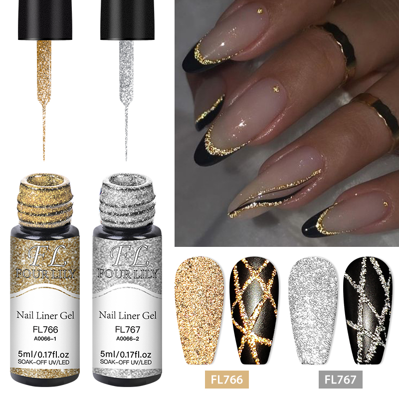 Copolymer Line - Goud Zilver Reflecterende Glitter Liner Gel