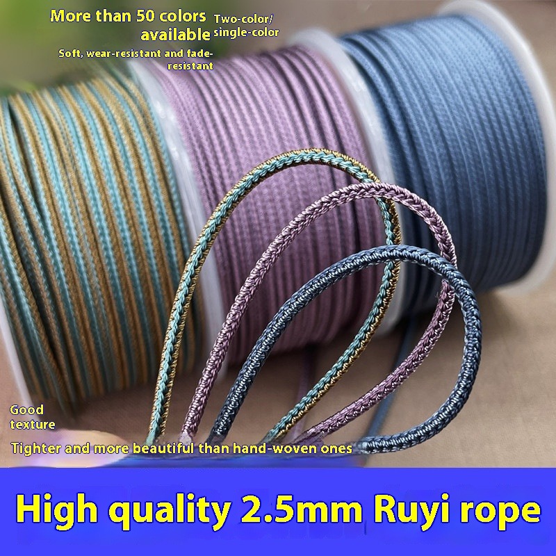 Braided Line - 10 m/rol 2,5 mm tweekleurige kleur
