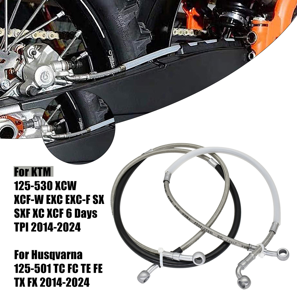 Braided Line - Hydraulische remleiding voor en achter voor