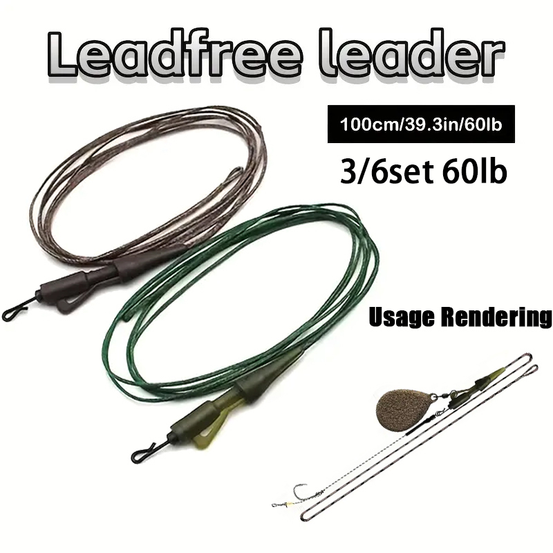 Leader Line - 3/6pc CarpCarp Vislijn Klaar Gebonden 100cm/27.22KG