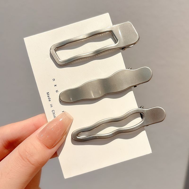 Tippet Line - Matte of glanzende zilveren haarclip, metalen