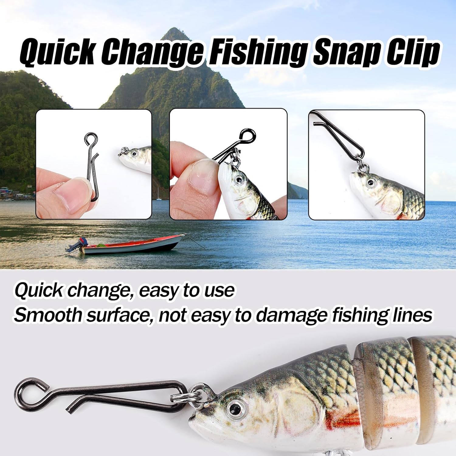 100 Stuks Rvs Vissen Snap Clip - Saltwater Line recensie en prijs