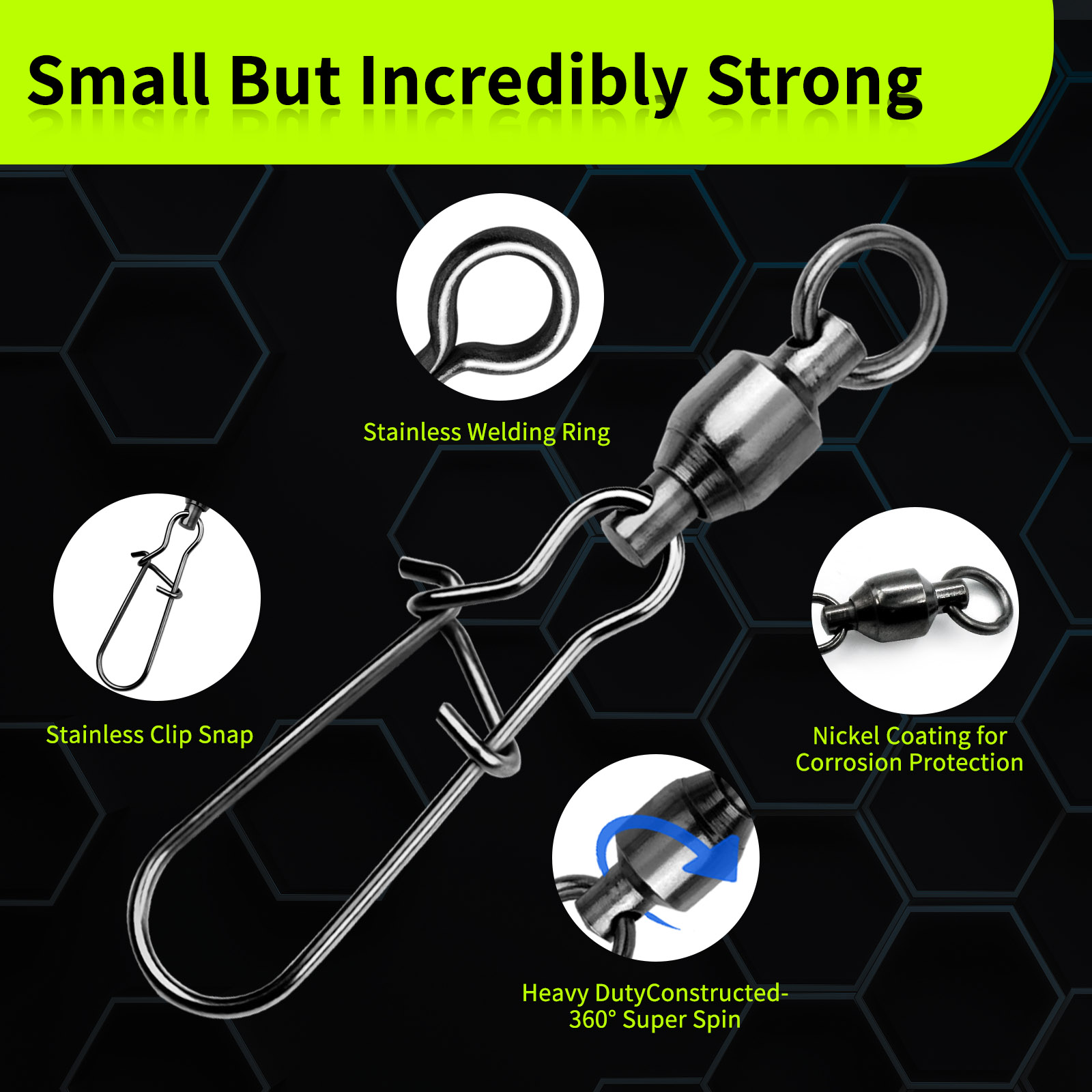 9KM 10PCS Kogellager Swivel Sn - Saltwater Line recensie en prijs