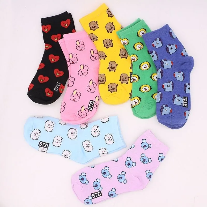 Kawaii BT21 Cartoon Sokken Leu - Tippet Line recensie en prijs