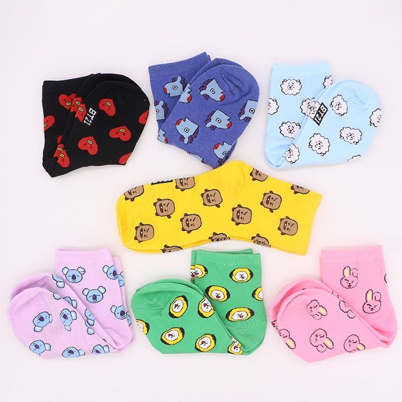 Kawaii BT21 Cartoon Sokken Leu - Tippet Line recensie en prijs