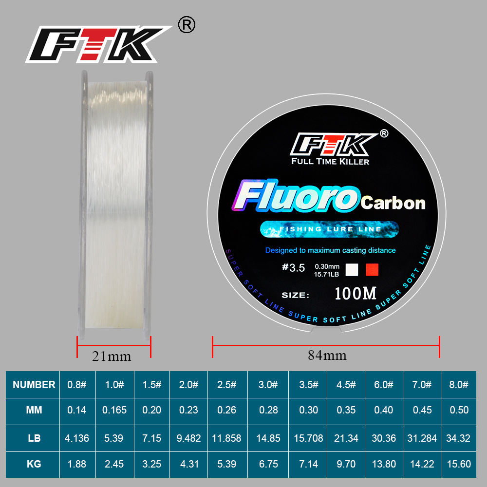 100M Fluorocarbon Coating Visl - Fluorocarbon Line recensie en prijs
