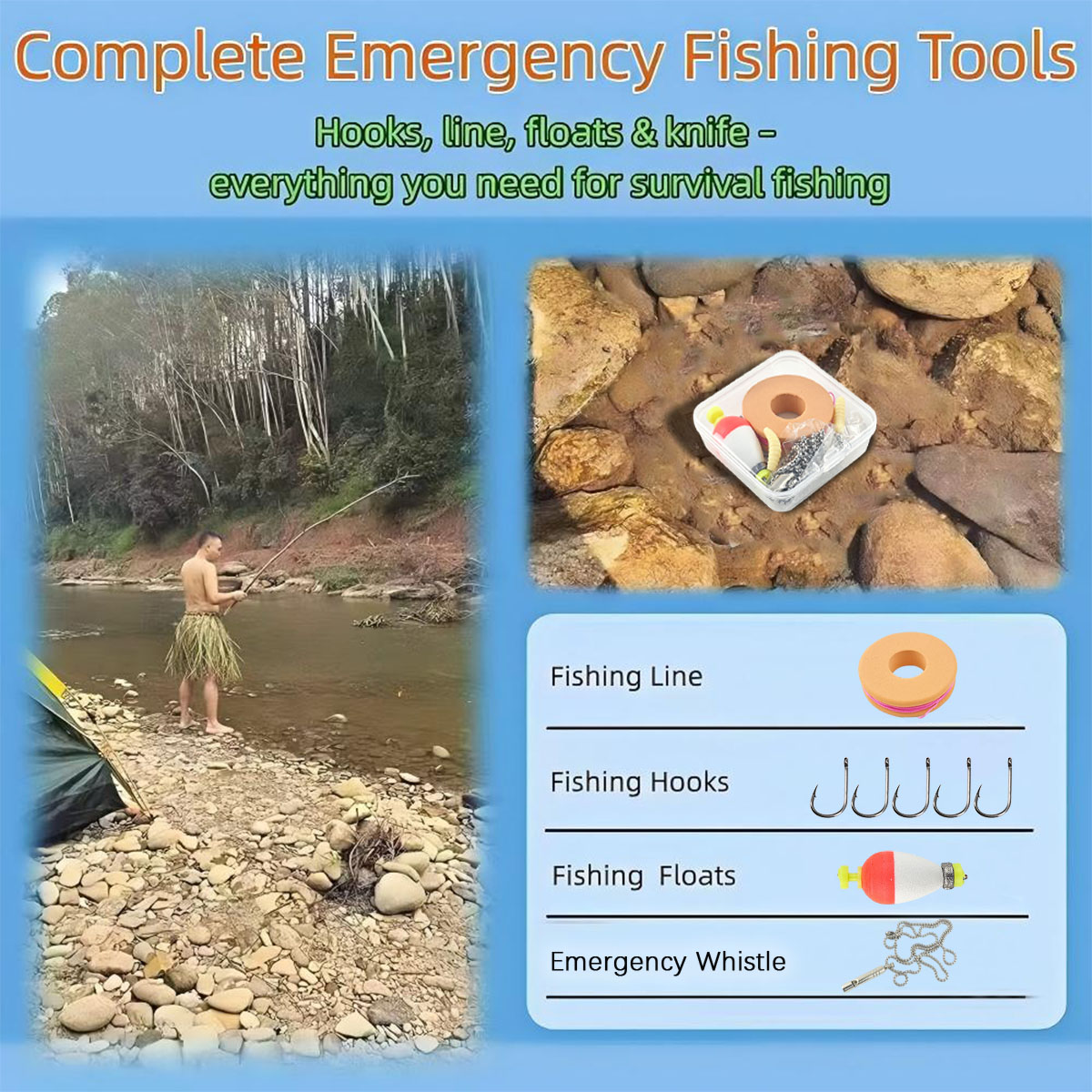 Draagbare noodvisuitrusting, d - Fishing Line Box recensie en prijs