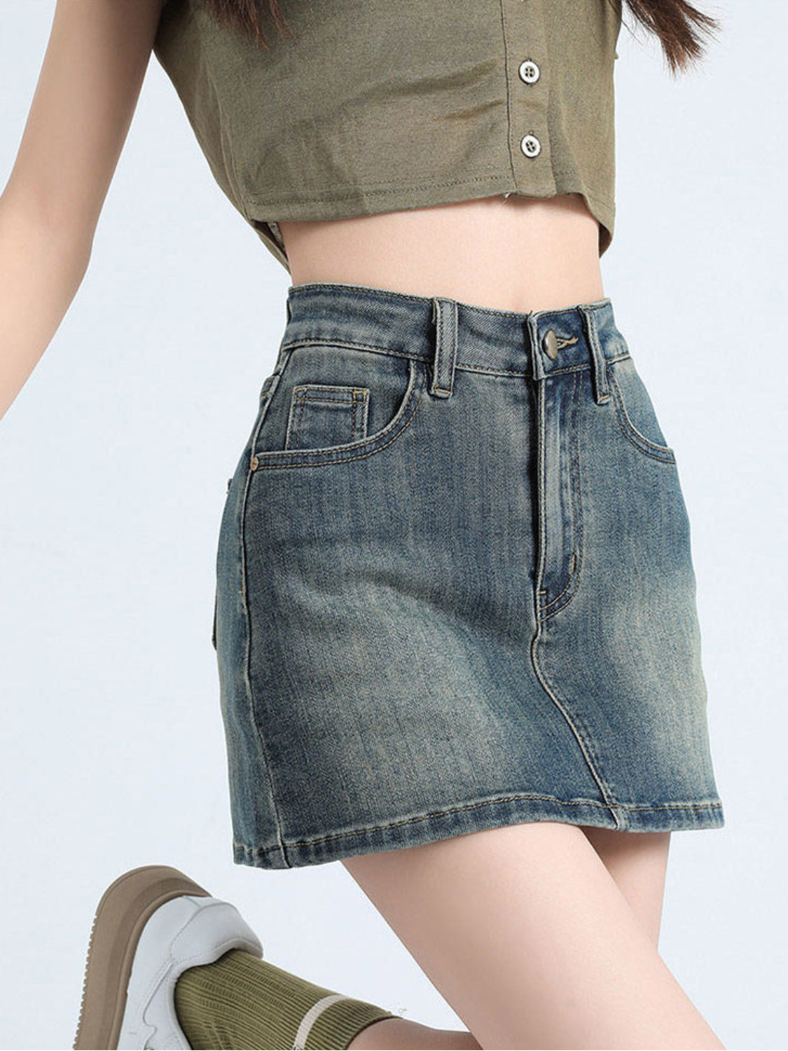 Dames Vintage Gewassen Denim S - Fly Line recensie en prijs